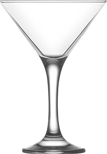 6.5 Ounce Clear Glass Martini Glasses Set of 6 Y6446