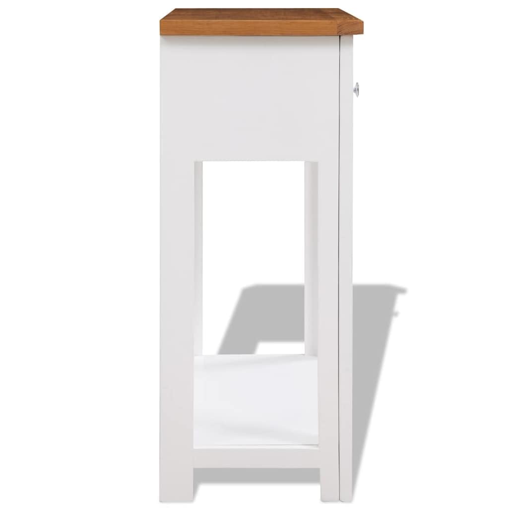 Solid Oak Wood Console Table D573978