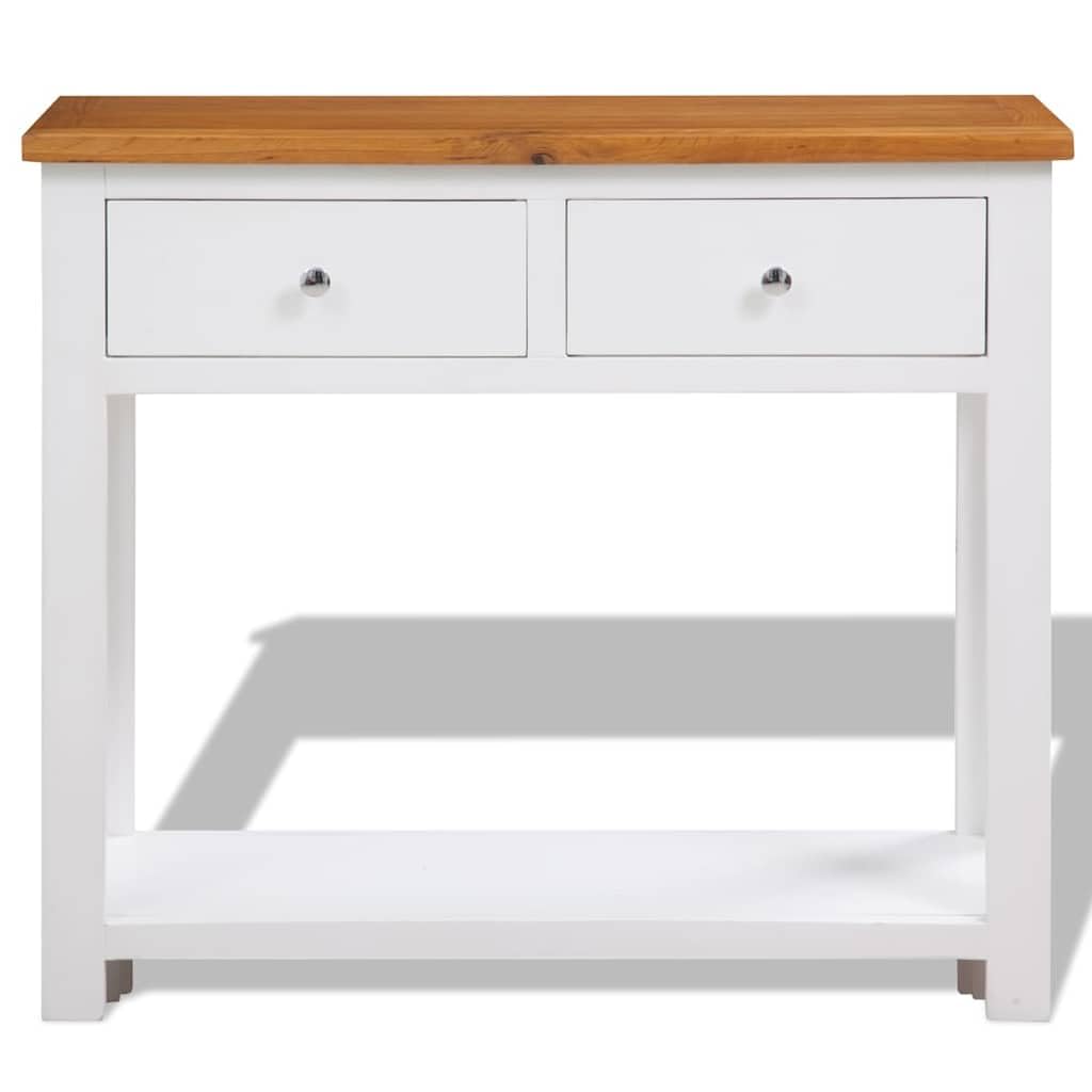 Solid Oak Wood Console Table D573978