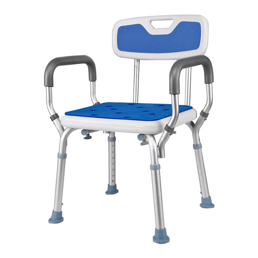 Heavy Duty Shower Chair with Arms Back Padded Adjustable Non-Slip J126906