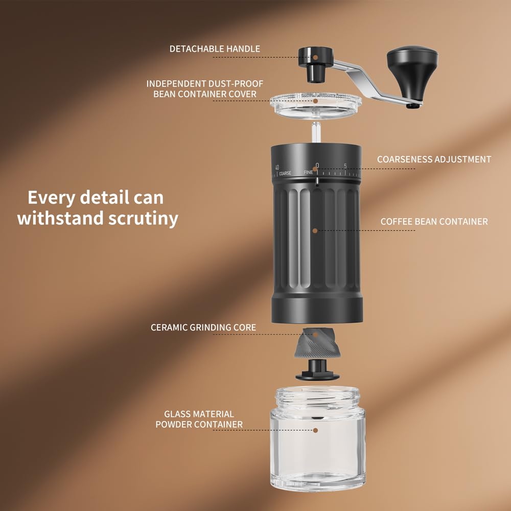 Portable Conical Burr Coffee Grinder 25g Ceramic Burrs J961936