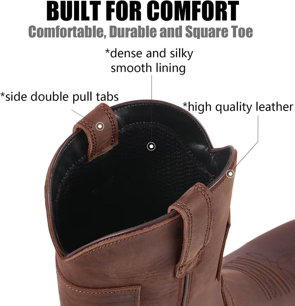10 Inch Western Cowboy Work Boots A320590
