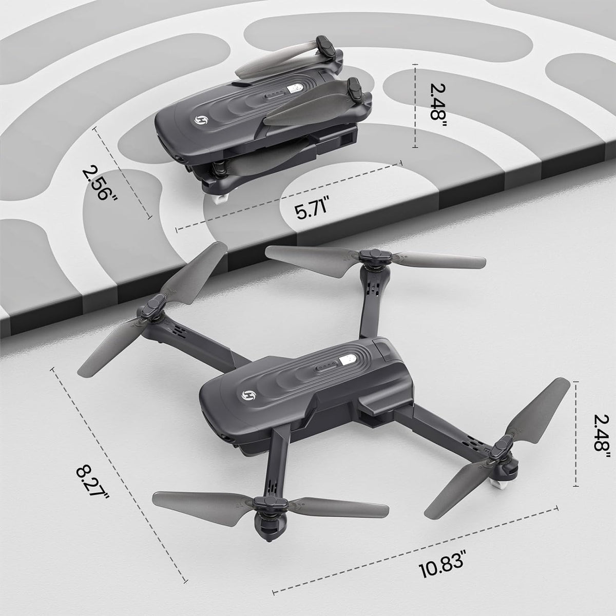 GPS Drone with 4K Camera, Under 249g Foldable RC Quadcopter T607327