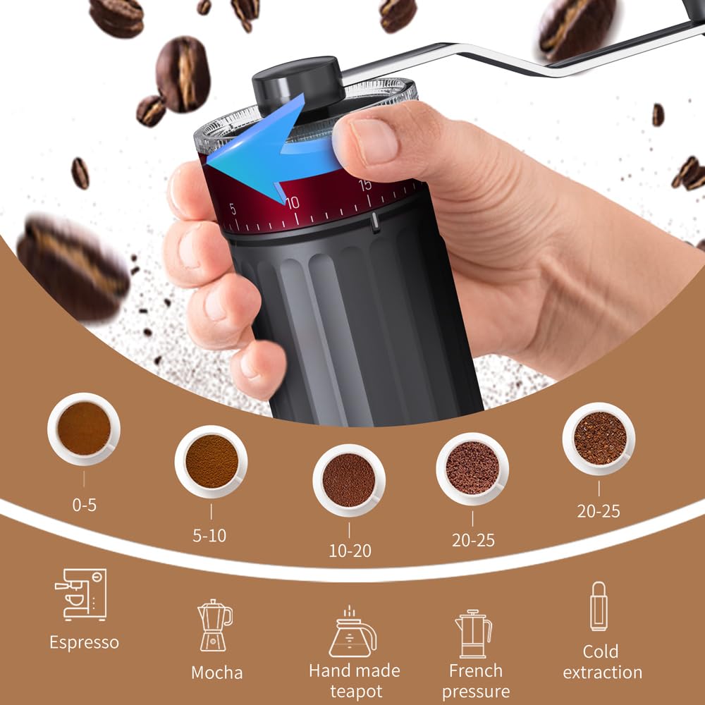 Portable Conical Burr Coffee Grinder 25g Ceramic Burrs J961936