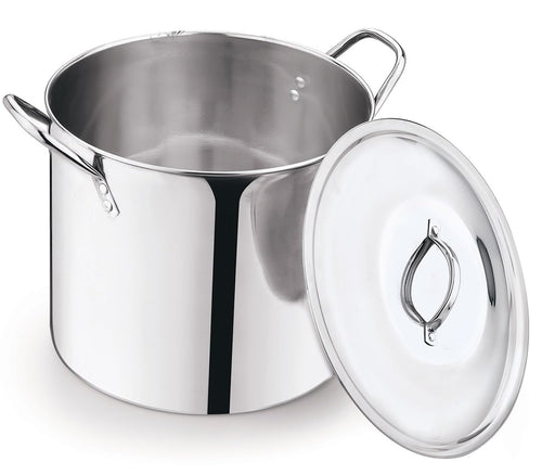 12 Quart Stainless Steel Stock Pot with Metal Lid D254