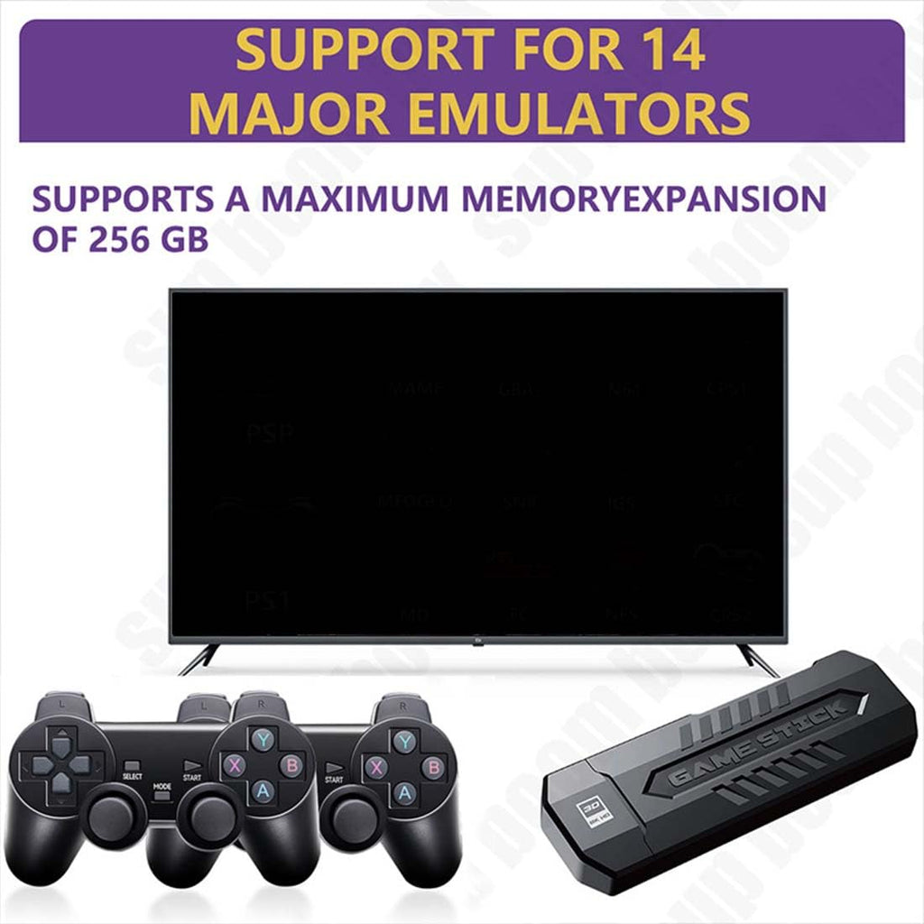 4K Retro Game Console with 2 Wireless Controllers 64GB X5353