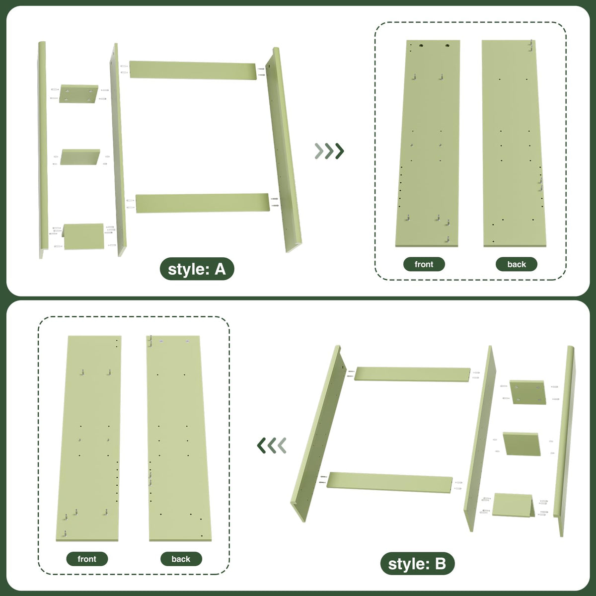 Green Over the Toilet Storage Cabinet with Adjustable Shelf N471