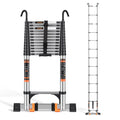 Telescoping Ladder 16.5 FT with Wheels & Hooks 330 lbs O845947