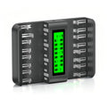 16 Bay AA AAA C D NiMH Battery Charger with LCD Display H80344