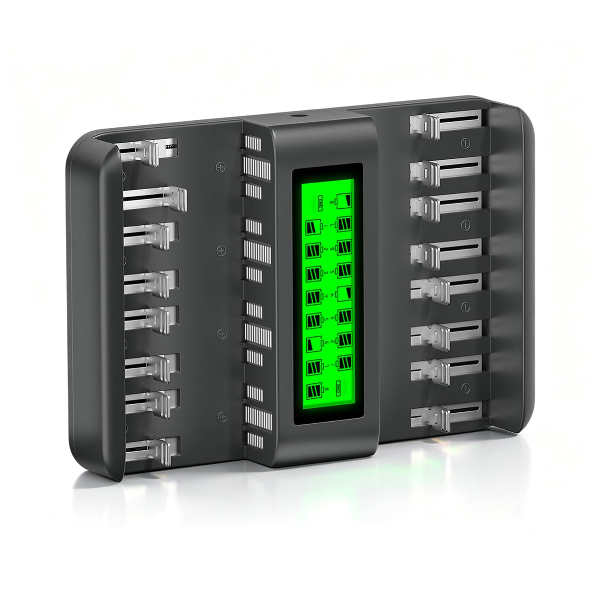 16 Bay AA AAA C D NiMH Battery Charger with LCD Display H80344
