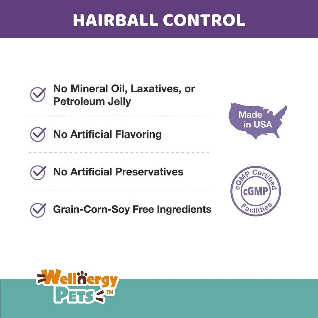 Natural Hairball Control Chews for Cats with Omega 3 6 Fatty Acids 70ct D828455