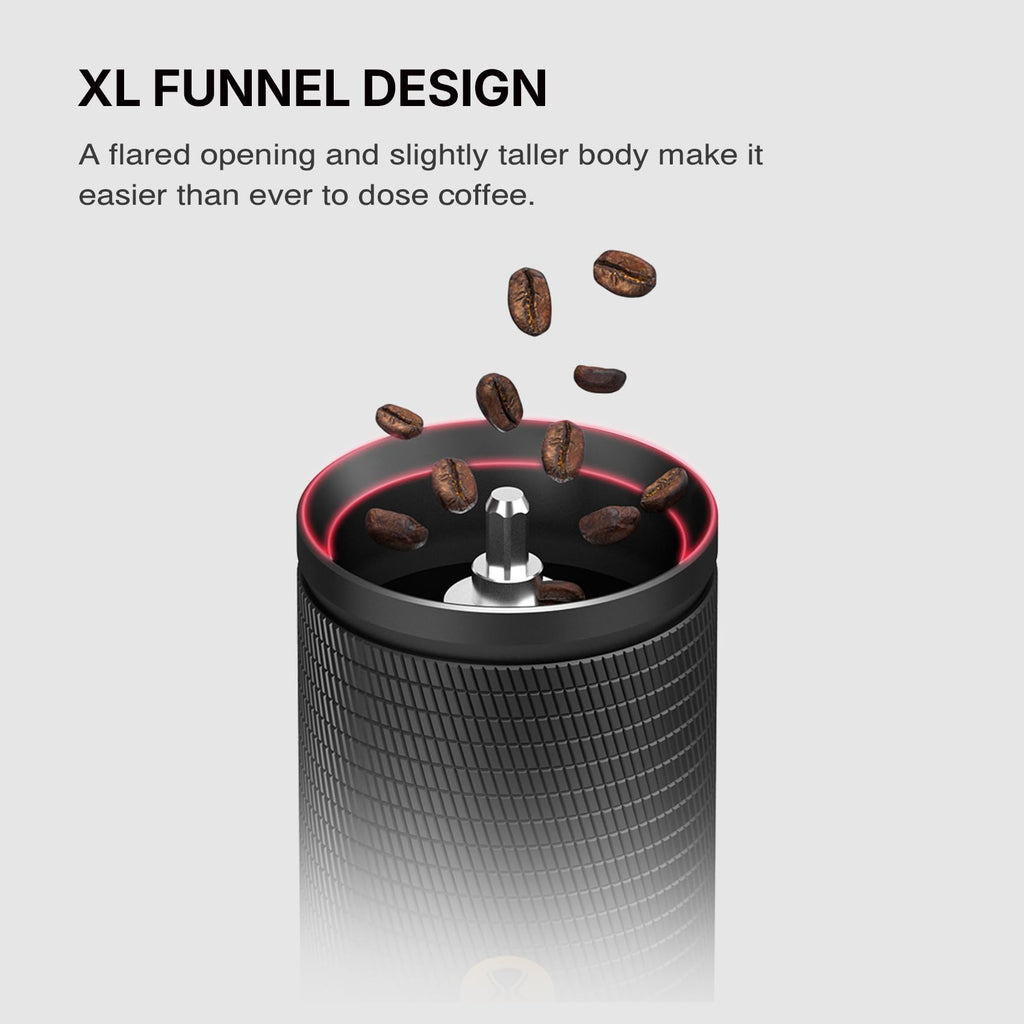 Manual Coffee Grinder with Conical Burr, Portable Hand Coffee Mill, Black Z28109