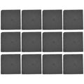 Black 12pcs Natural Stone Coaster Set O46790