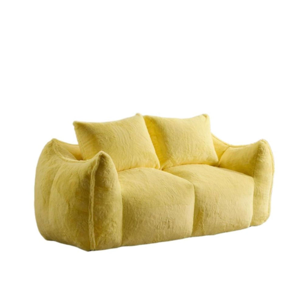 Oversized Faux Fur Memory Foam Bean Bag Sofa H1567