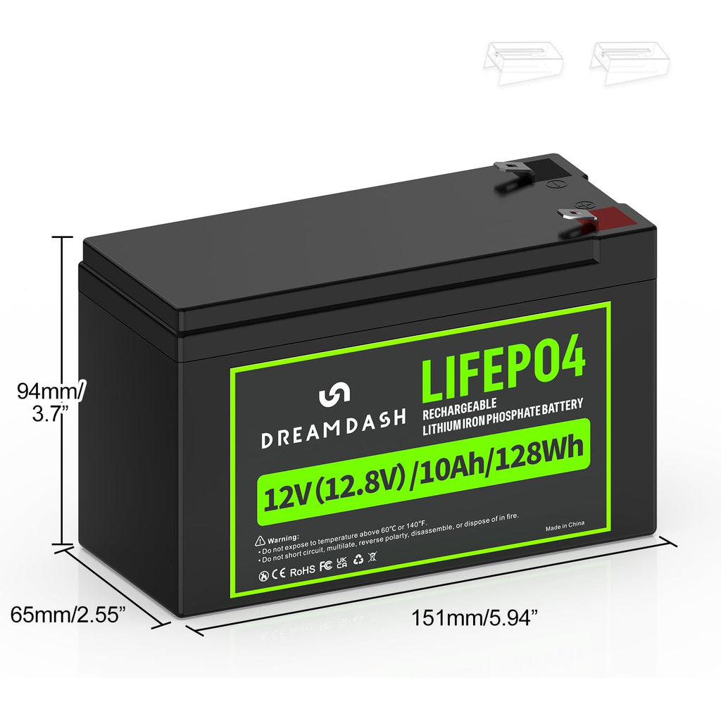 12V 10Ah LiFePO4 Lithium Battery A51853