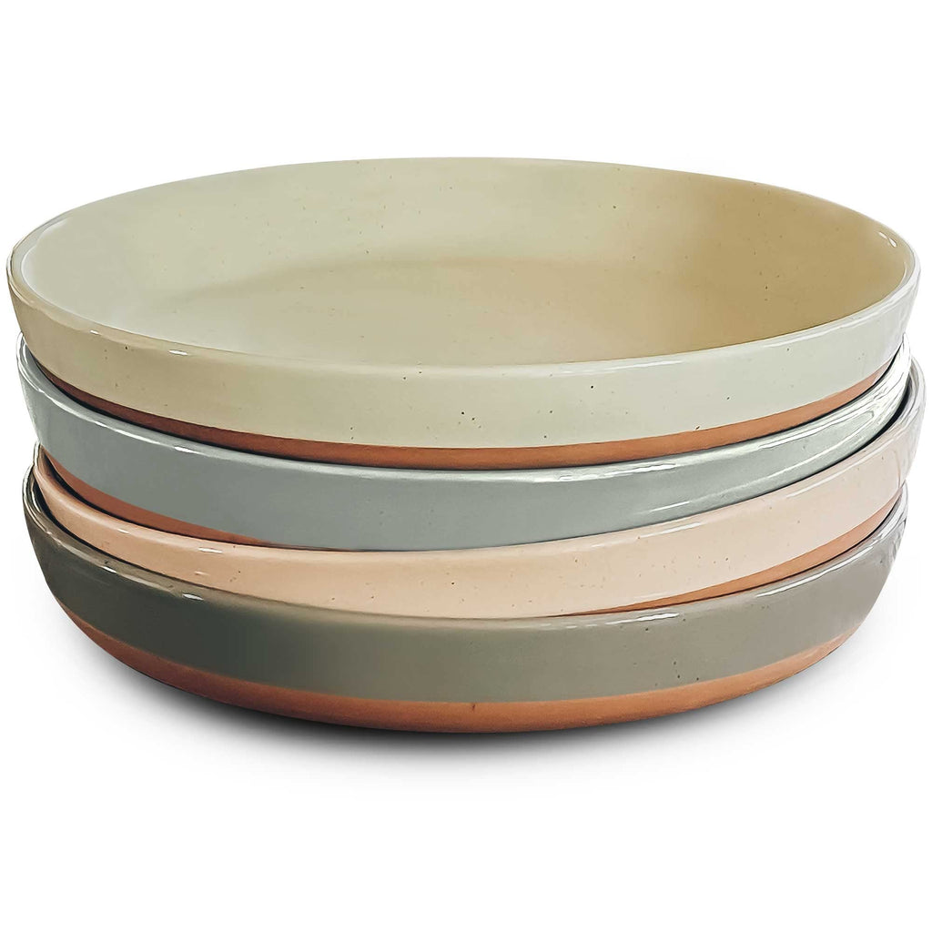 Ceramic Pasta Bowl Set of 4-35oz Microwave Safe W1461