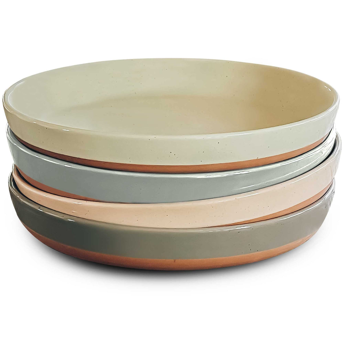 Ceramic Pasta Bowl Set of 4-35oz Microwave Safe W1461