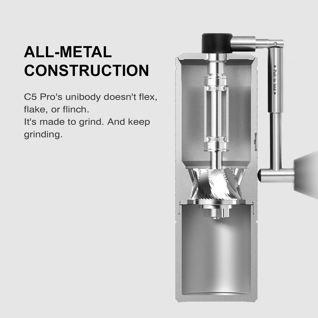Manual Coffee Grinder with Conical Burr, Portable Hand Coffee Mill, Black Z28109
