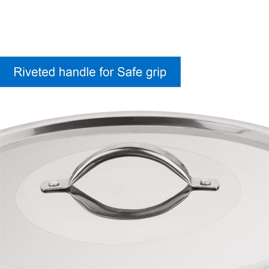 12 Quart Stainless Steel Stock Pot with Metal Lid D254