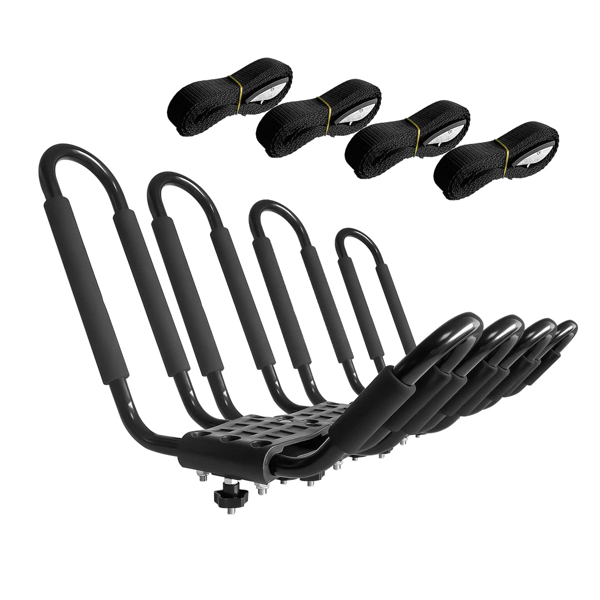 2 Pair J-Bar Kayak Roof Rack with 4 Ropes V17152