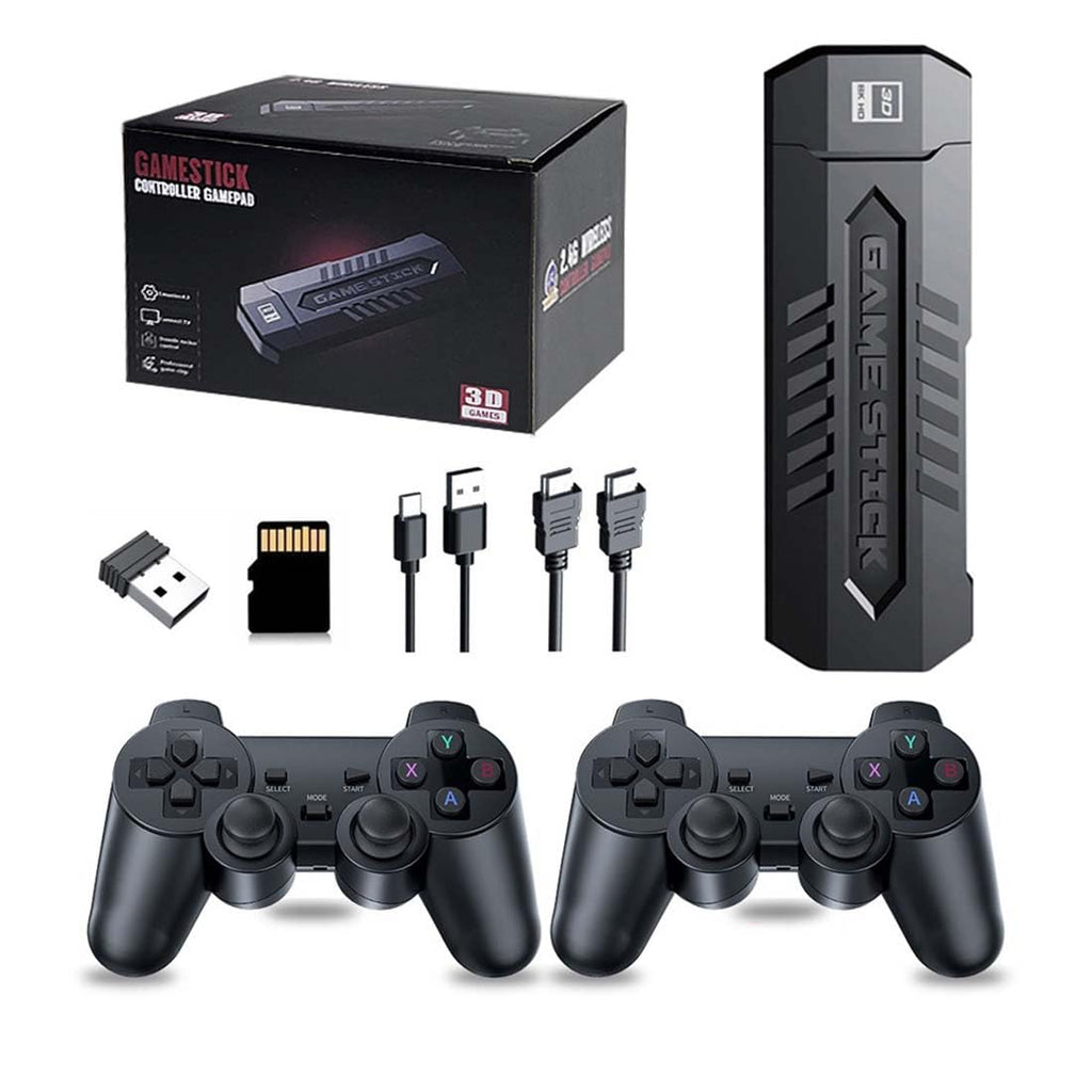 4K Retro Game Console with 2 Wireless Controllers 64GB X5353