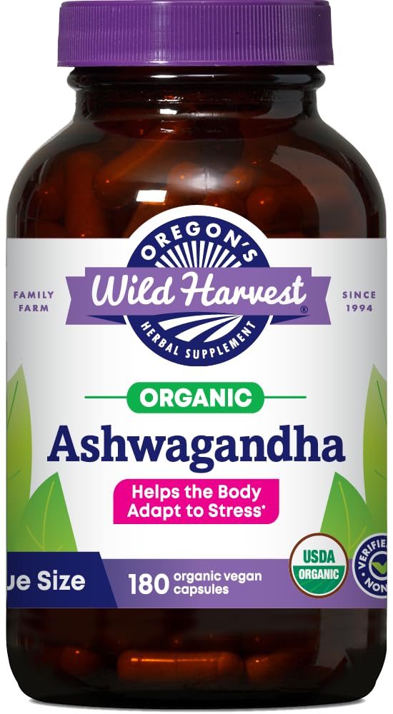 Organic Ashwagandha Herbal Supplements 180 Count E237339