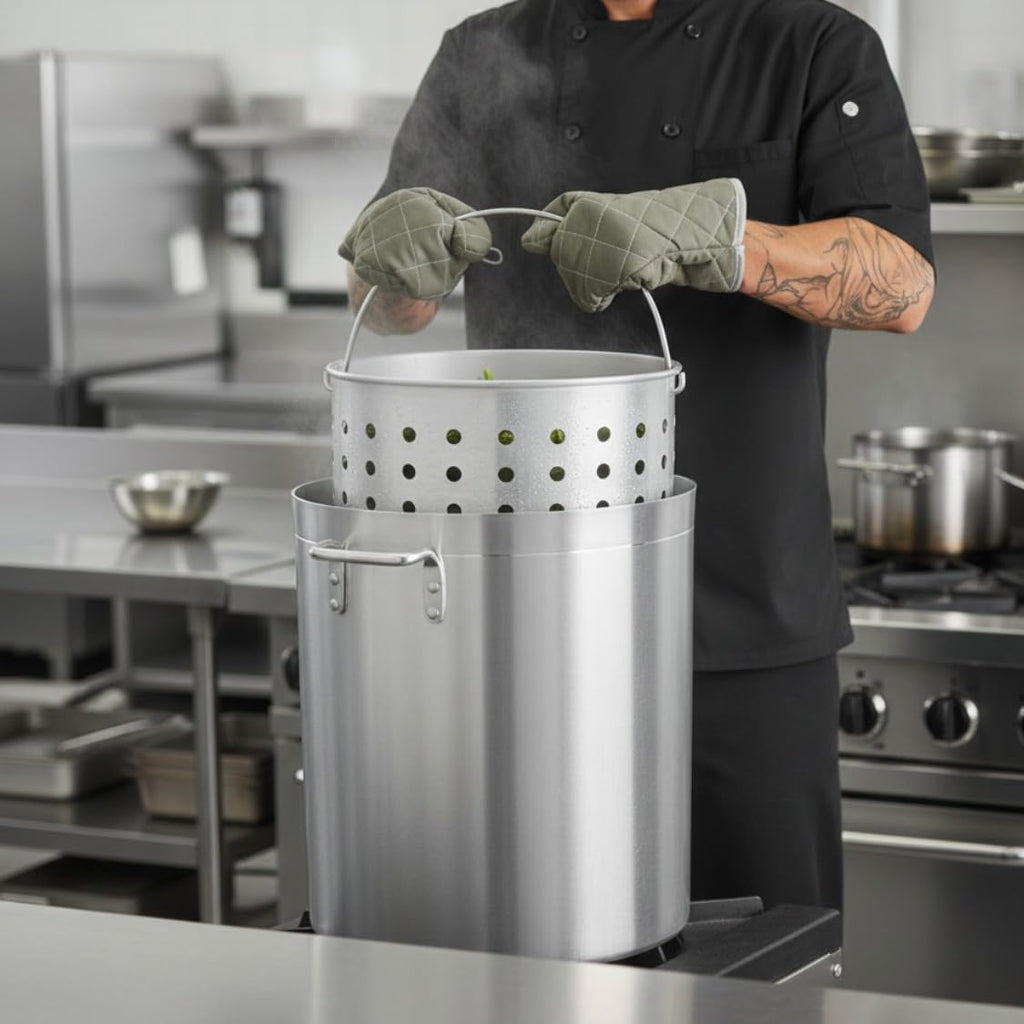 50 qt Aluminum Steamer Basket A293828