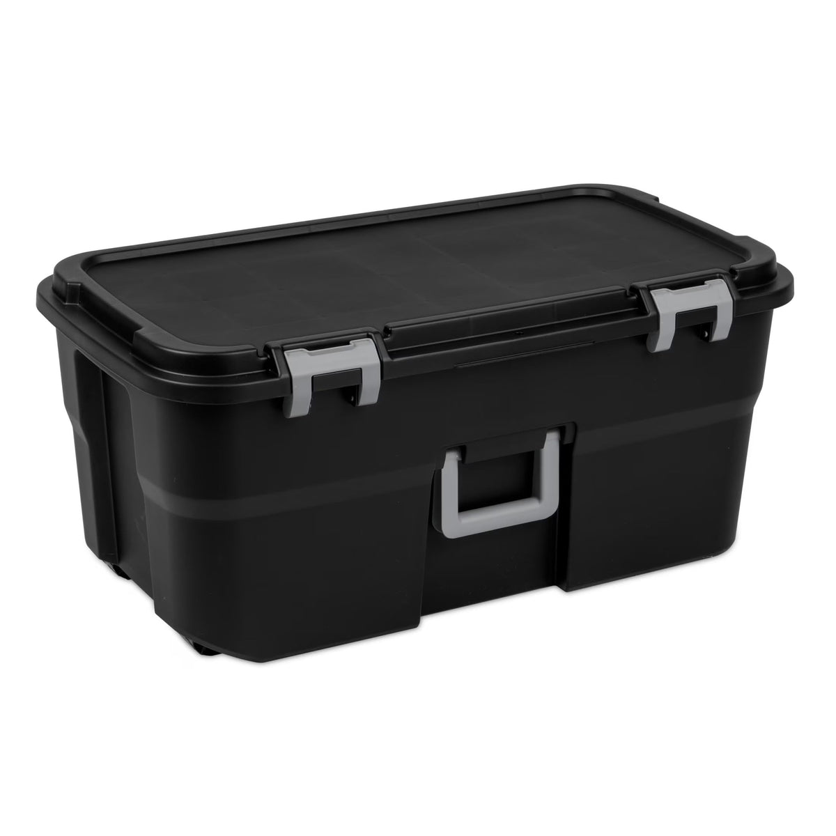 Black 22 Gal Wheeled Plastic Storage Bins B911