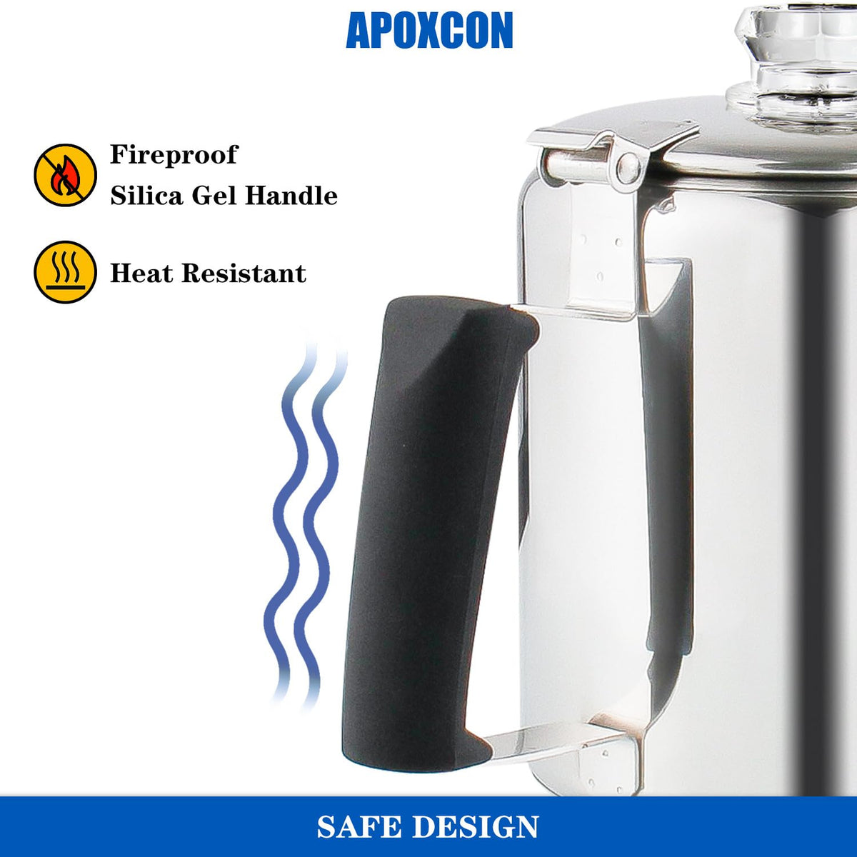 Stainless Steel Stove Top Percolator Coffee Pot 6 Cup C926