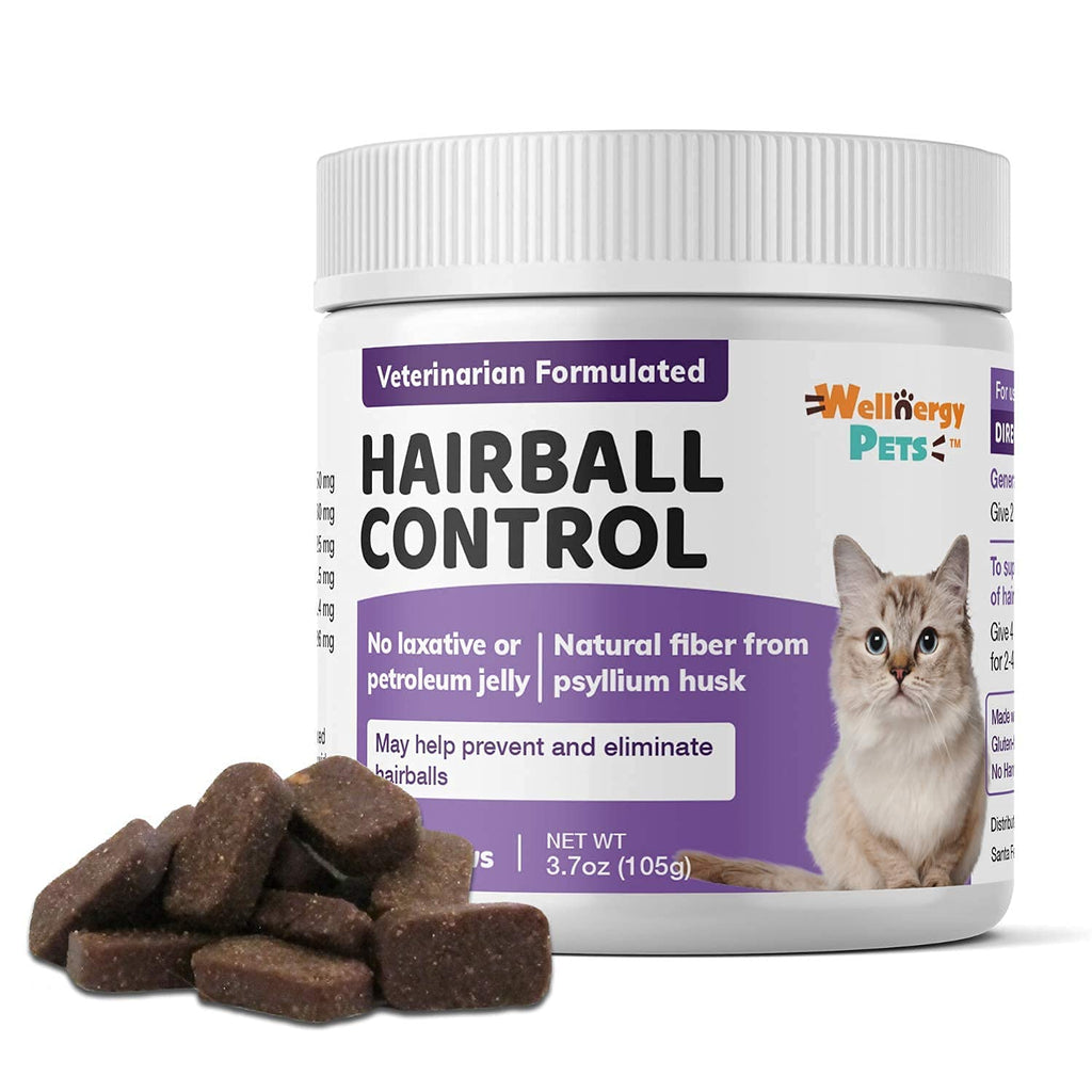 Natural Hairball Control Chews for Cats with Omega 3 6 Fatty Acids 70ct D828455