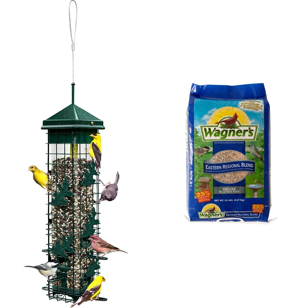Squirrel-proof Bird Feeder with 6 Feeding Ports, 3.4-pound Seed Capacity H358270