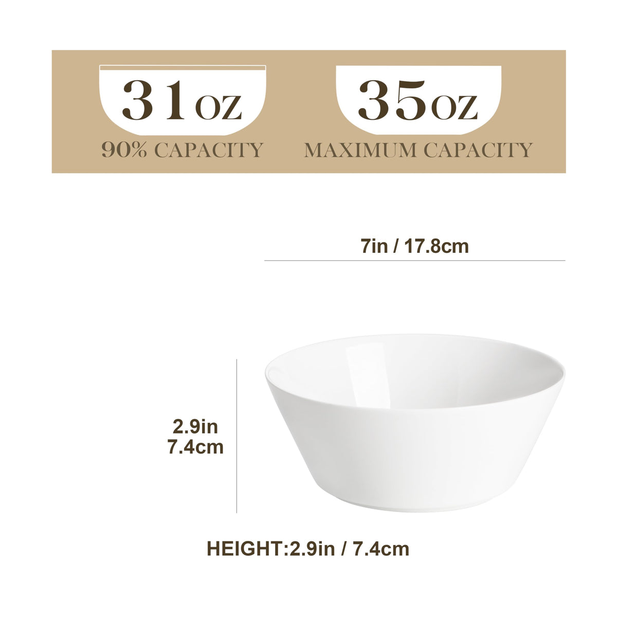 35 OZ Soup Bowls, 48 OZ Pasta Bowls X8723