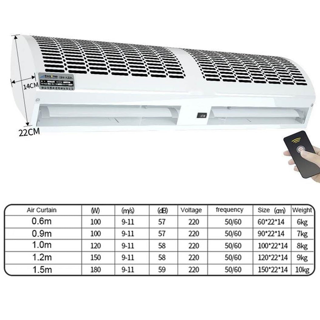 Over Door Air Curtain Fan, 2 Wind Speeds, 100cm B157600