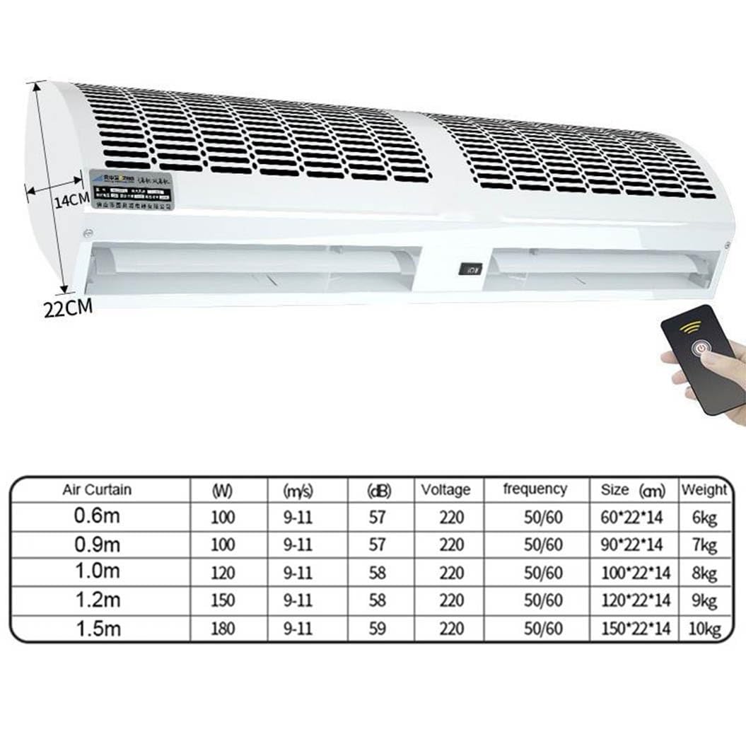 Over Door Air Curtain Fan, 2 Wind Speeds, 100cm B157600