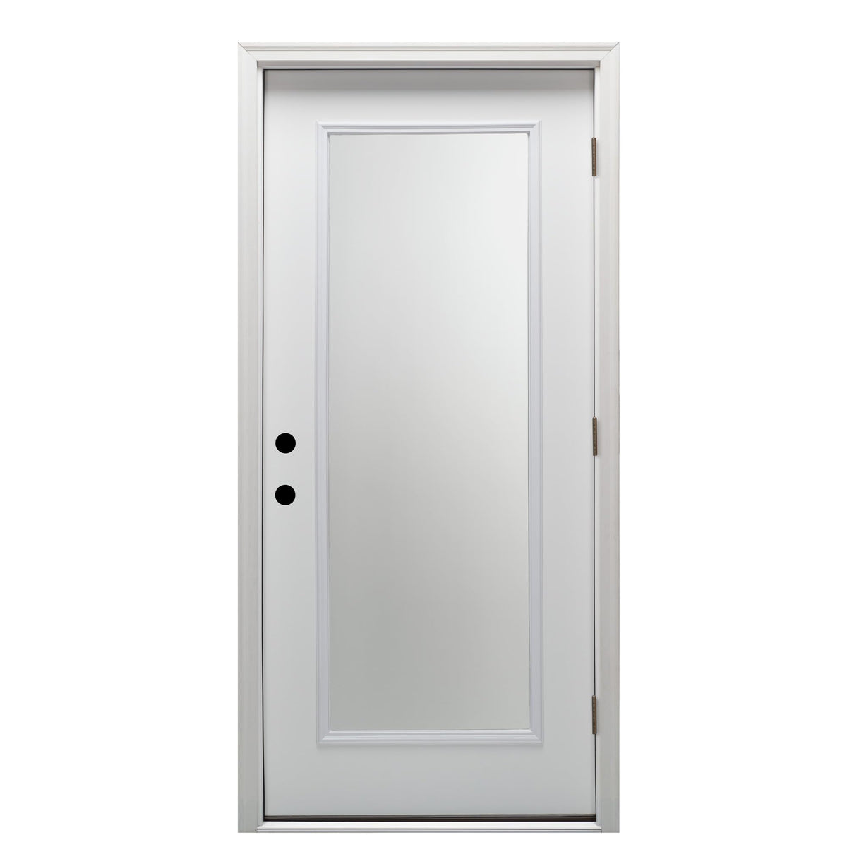 Primed Left Hand Outswing Prehung Door Full Lite Clear Glass 30"x80" Steel R1864