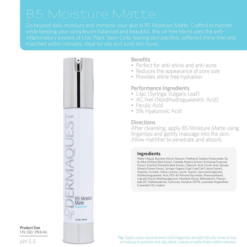 B5 Moisture Matte Face Moisturizer 1oz N5030