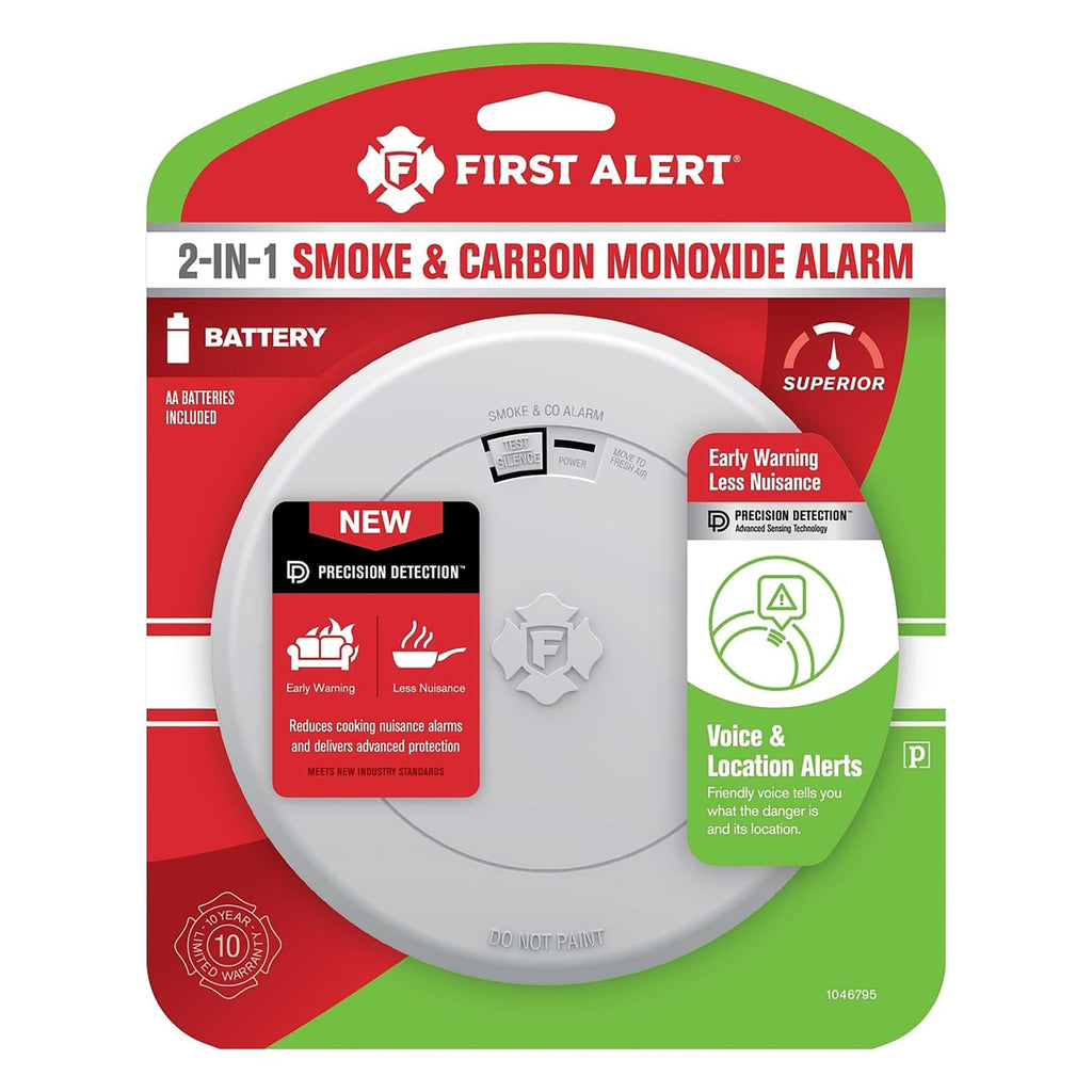 Battery-Powered Photoelectric Smoke and Carbon Monoxide Detector R83862
