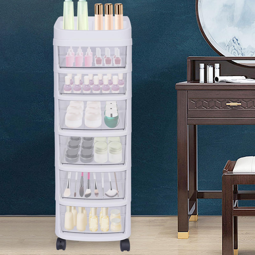 6 Drawer Rolling Storage Cart with Wheels E5177