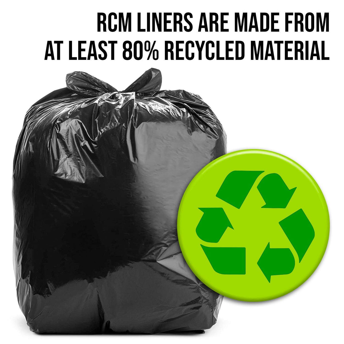 44 Gallon Black Heavy Duty Trash Bags Pack of 100 I516939