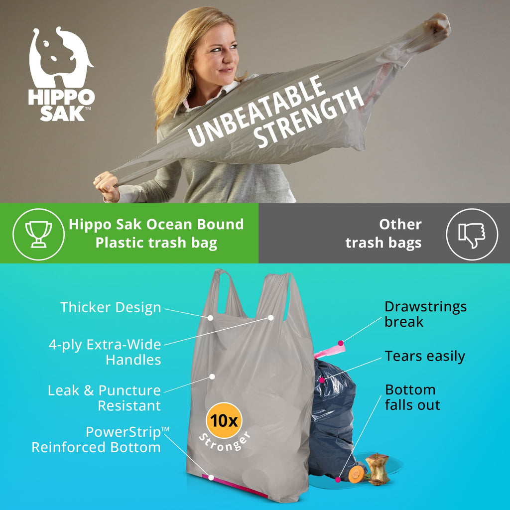 13 Gallon Recycled Plastic Tall Kitchen Trash Bags 45 Count A277552