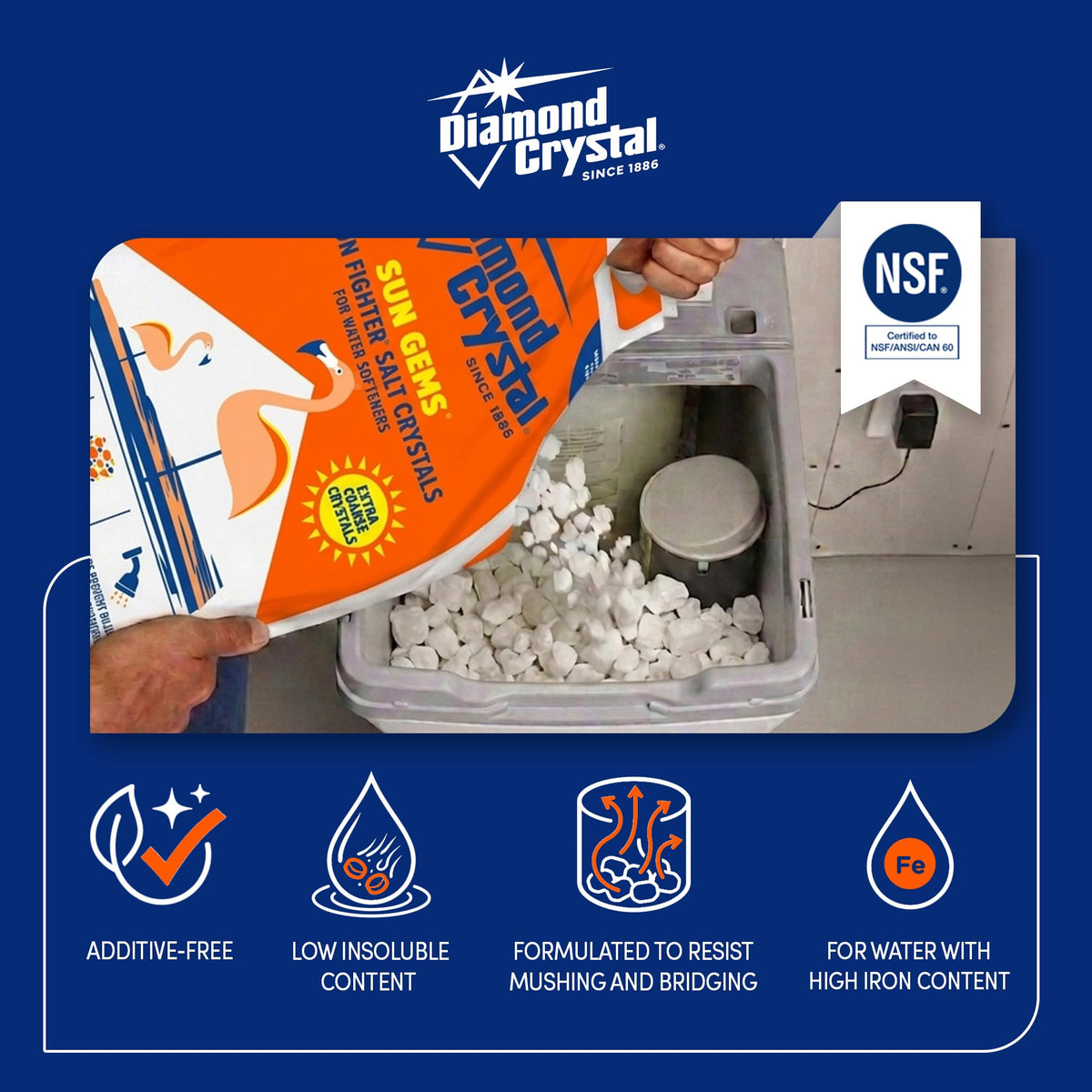 Water Softener Salt Crystals, 40 lbs C679939