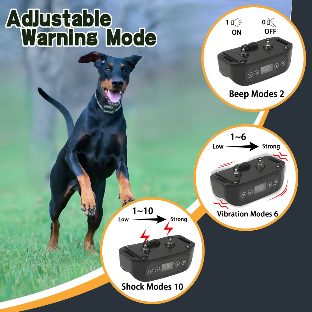 Wireless Dog Fence System with Waterproof Rechargeable Collar W218
