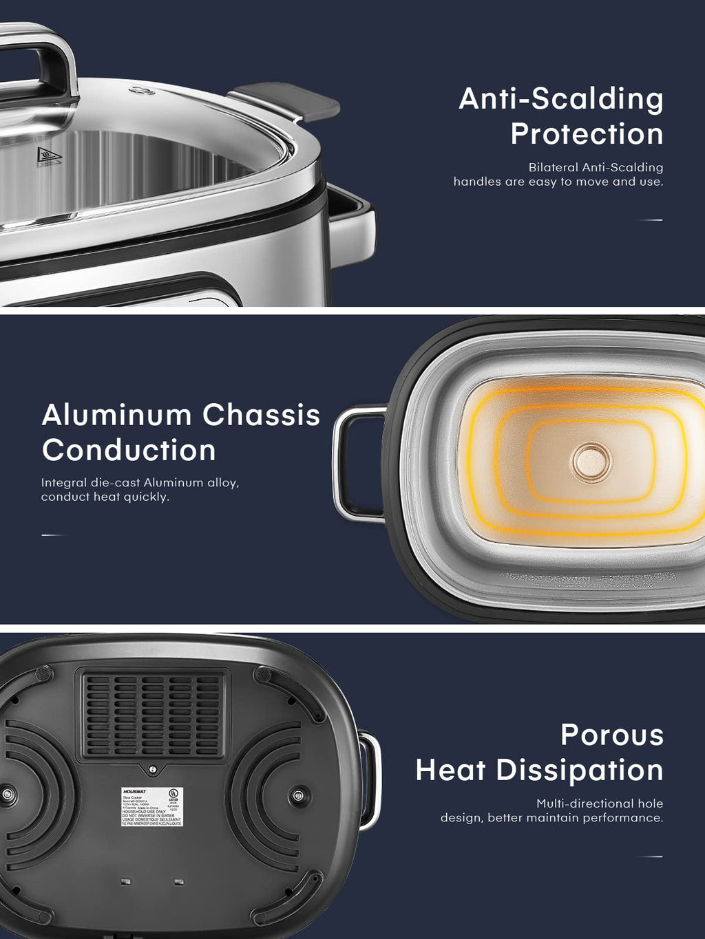 6 Quart Programmable Stainless Steel Slow Cooker L8502
