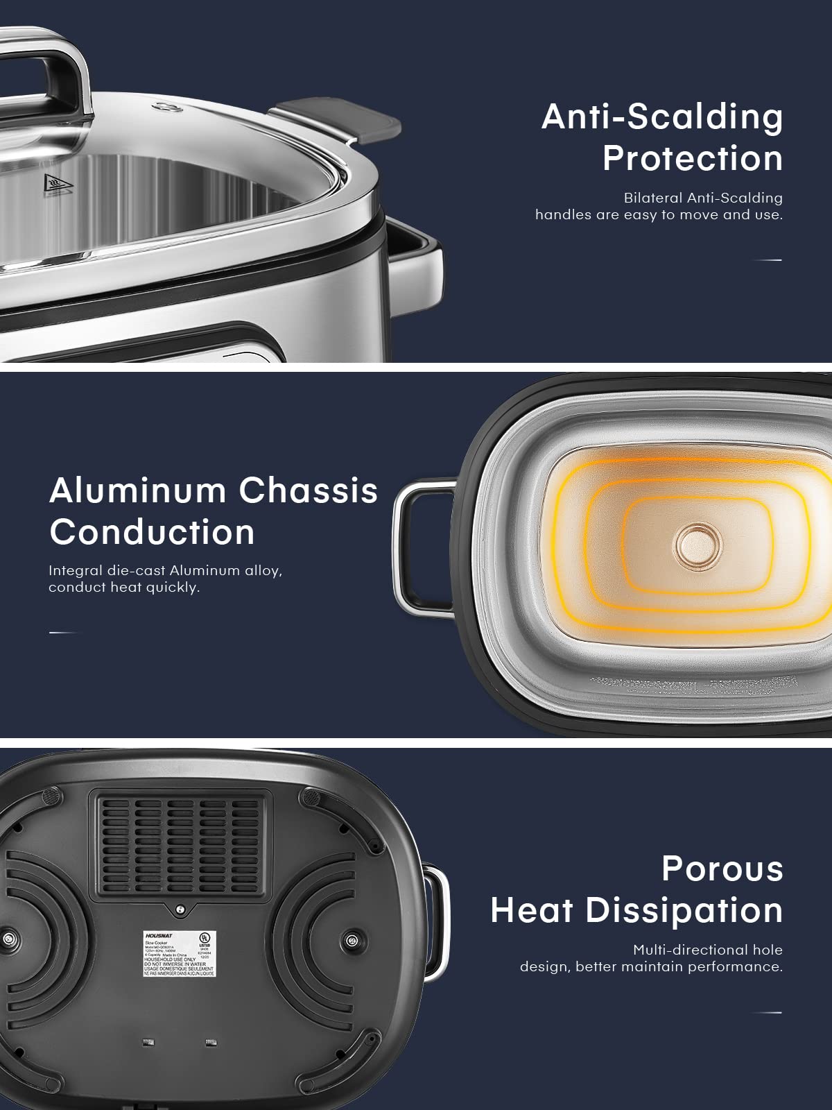 6 Quart Programmable Stainless Steel Slow Cooker L8502
