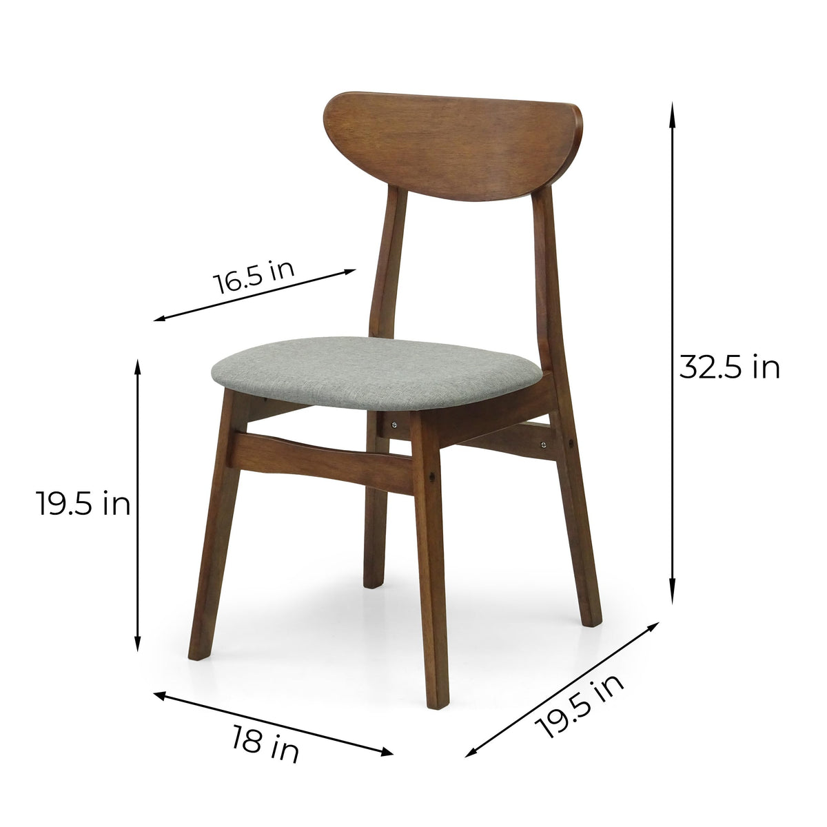 Set of 3 Square Dining Table and 2 Side Chairs Solid Wood Padded Seat Medium Brown A254