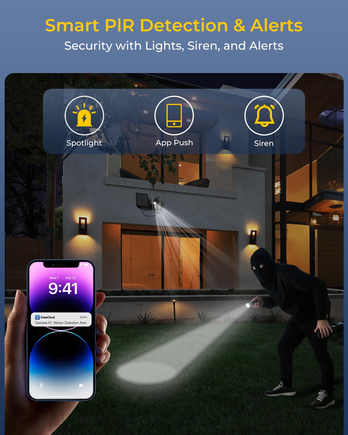 4 Cam Wireless Solar Security Camera System A817