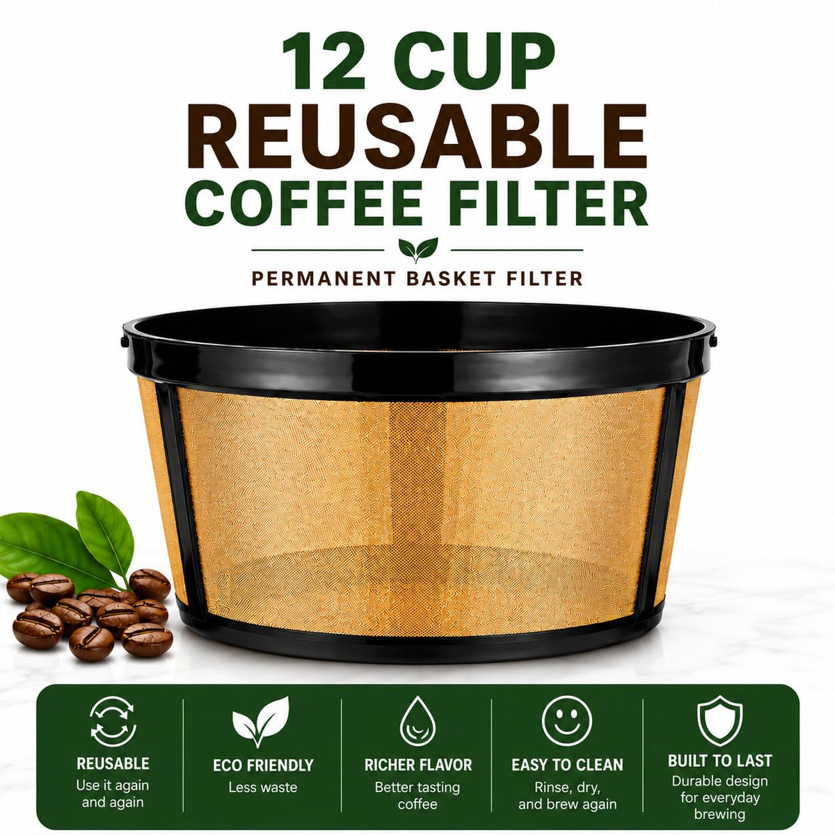 12 Cup Reusable Coffee Filter G119