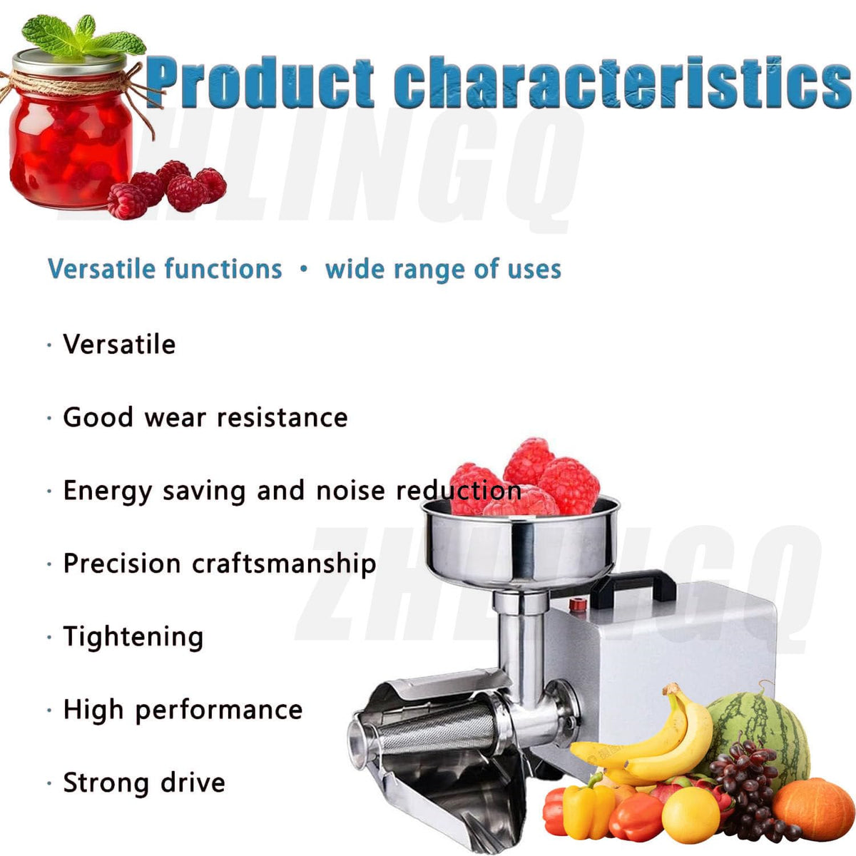 450W Stainless Steel Electric Tomato Strainer B33738