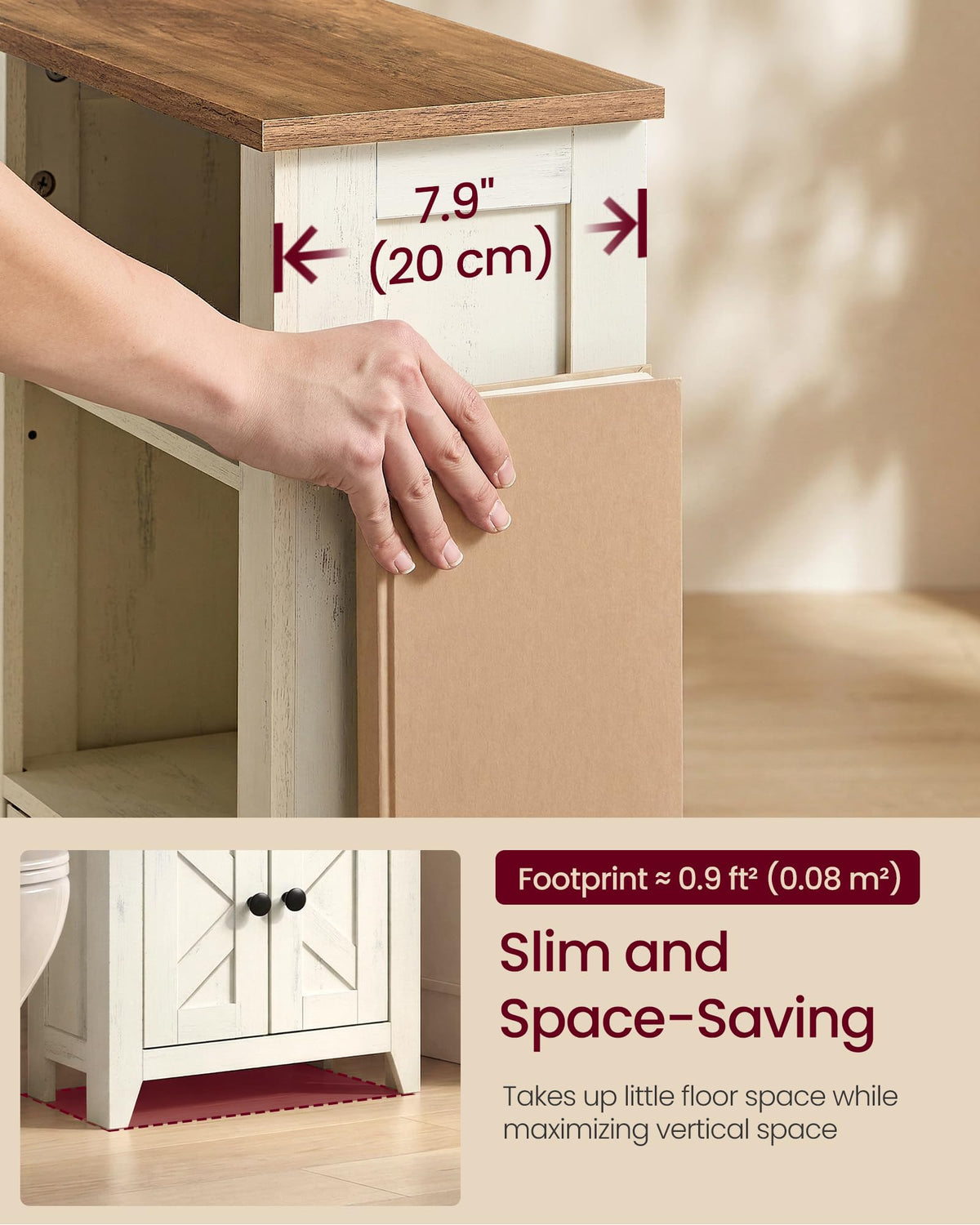Farmhouse Storage Cabinet with 2 Barn Doors E59204