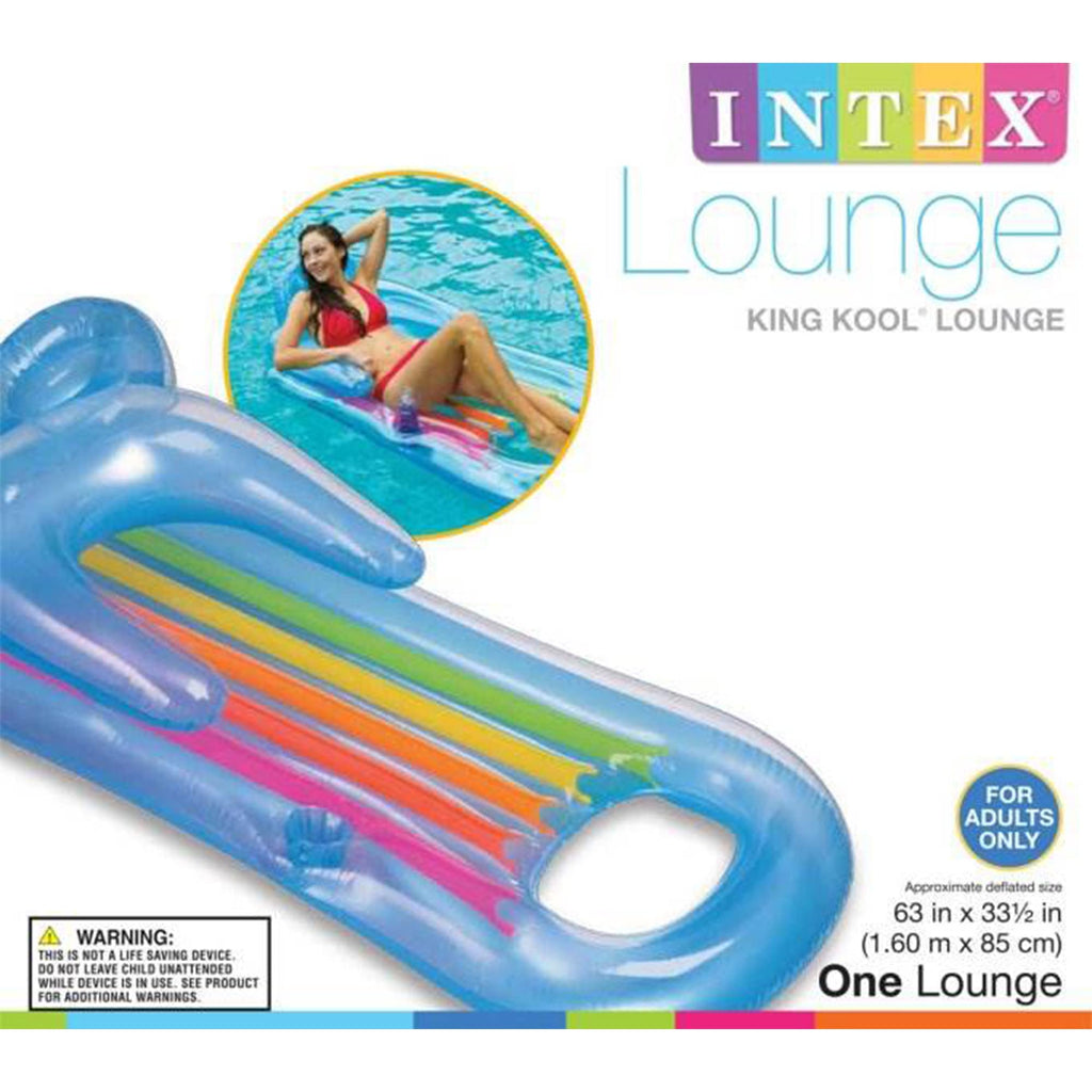 Inflatable Swimming Pool Lounger with Headrest 4 Pack V606344